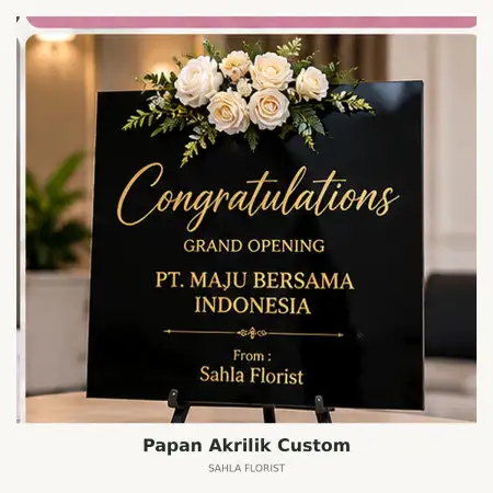 Papan Bunga Akrilik Green Lake City